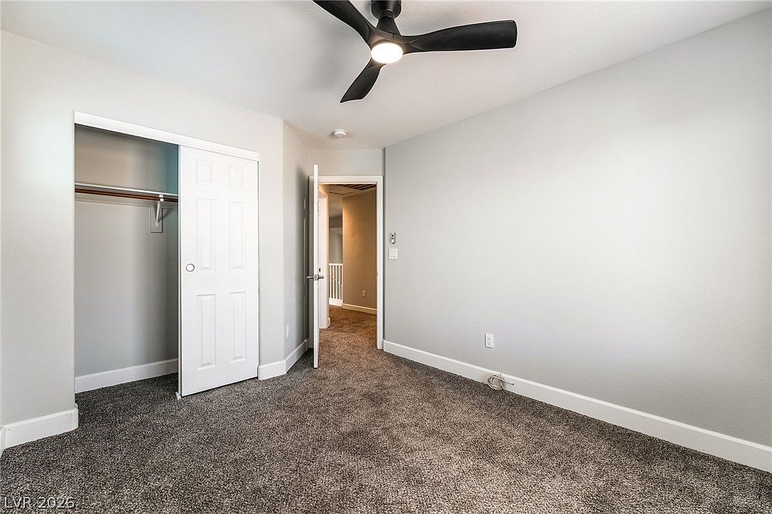 Main-level bedroom with closet